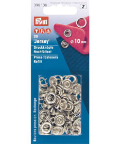 Jersey Druckknöpfe Prym 390106 - 10 mm Nachfüllset 20 Stück - silber