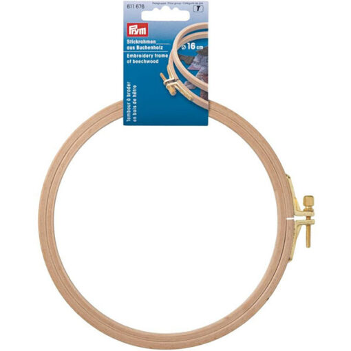 Prym 611676 Stickrahmen 16 cm Buchenholz