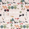 Jersey Baumwolle - "Vintage Farm" Tiere - beige / bunt