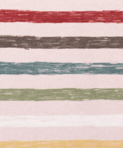 Jersey Baumwolle - "Vintage Farm" Streifen - beige / bunt