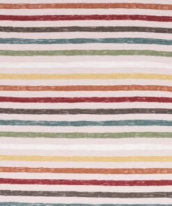 Jersey Baumwolle - "Vintage Farm" Streifen - beige / bunt