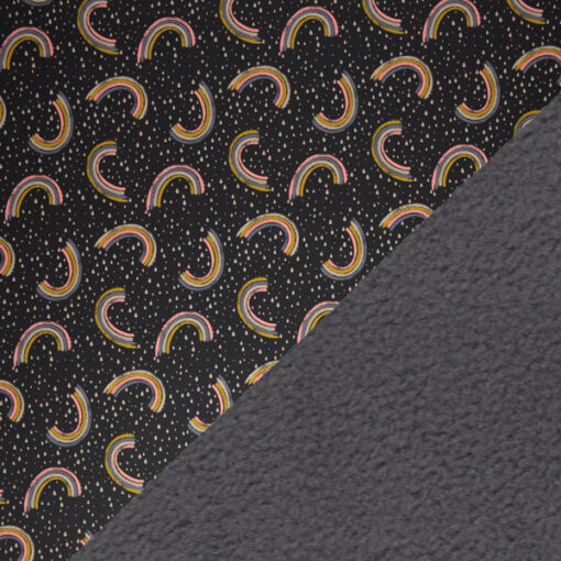 Nanosoftshell - "Fiete"- Regenbogen - anthrazit / bunt