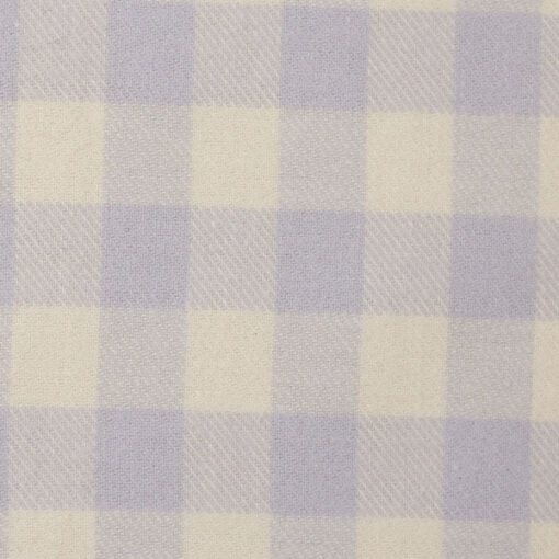 Flanell - "Jack" Karo - wollweiss / grau