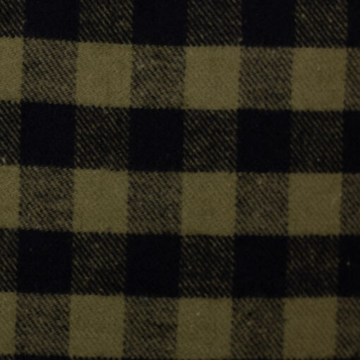 Flanell - "Jack" Karo - khaki / schwarz