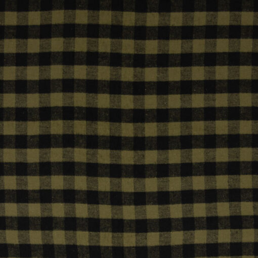 Flanell - "Jack" Karo - khaki / schwarz