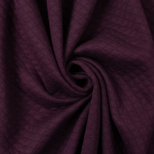 Steppjersey uni - "Stephanie" - bordeaux