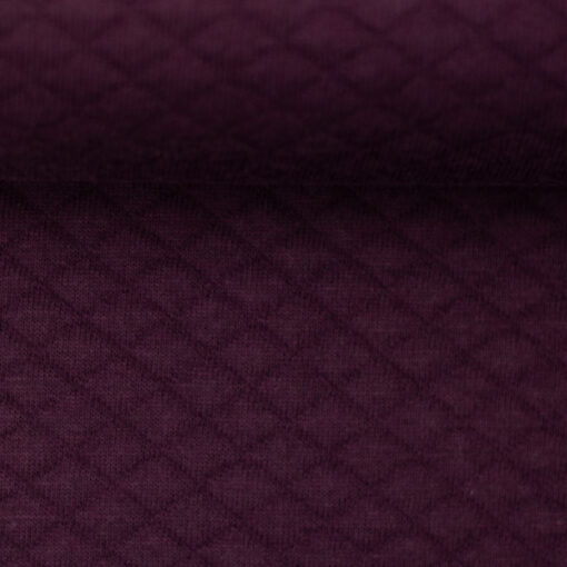 Steppjersey uni - "Stephanie" - bordeaux