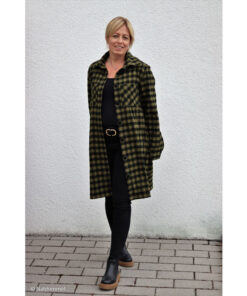Flanell - "Jack" Karo - khaki / schwarz