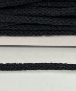 Baumwollkordel 5 mm - schwarz (a)
