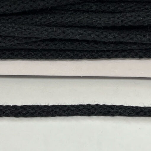 Baumwollkordel 5 mm - schwarz (a)