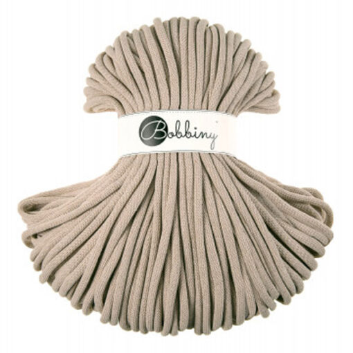 9 mm JUMBO - Makramee Kordel / Schnur von Bobbiny - beige