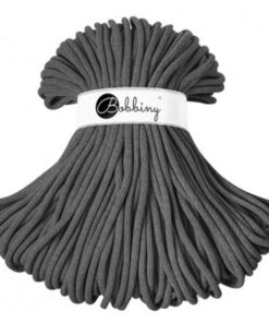 9 mm JUMBO - Makramee Kordel / Schnur von Bobbiny - charcoal