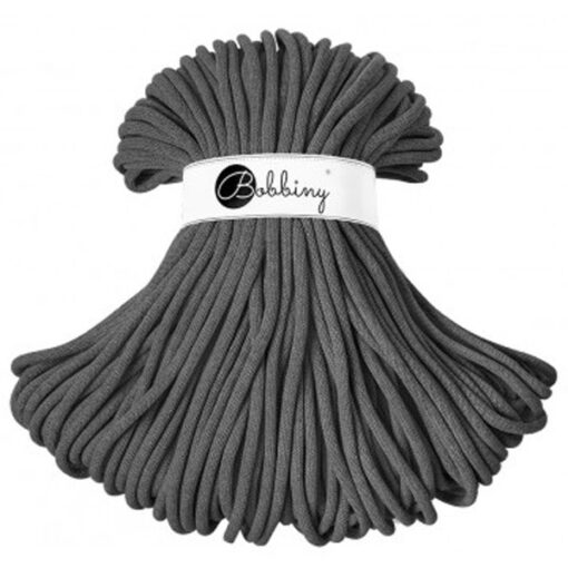 9 mm JUMBO - Makramee Kordel / Schnur von Bobbiny - charcoal