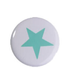 Jersey Druckknöpfe 11 mm Stern - weiss / mint