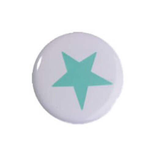 Jersey Druckknöpfe 11 mm Stern - weiss / mint