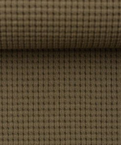 Waffelstrickstoff - "Oslo" - khaki