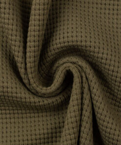 Waffelstrickstoff - "Oslo" - khaki