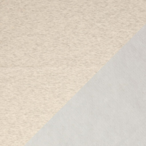 Alpenfleece - naturweiss meliert - helle Fleeceseite