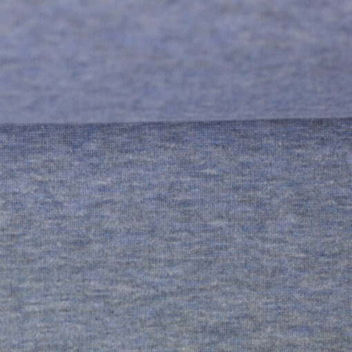 Alpenfleece - blau meliert - helle Fleeceseite