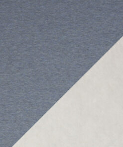 Alpenfleece - blau meliert - helle Fleeceseite