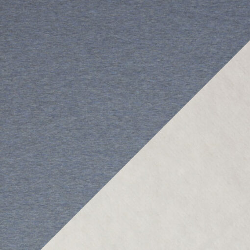 Alpenfleece - blau meliert - helle Fleeceseite