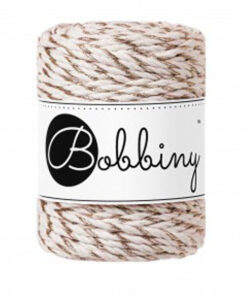 3 mm Makramee Schnur von Bobbiny - champagne twist