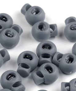 Kordelstopper rund - grau