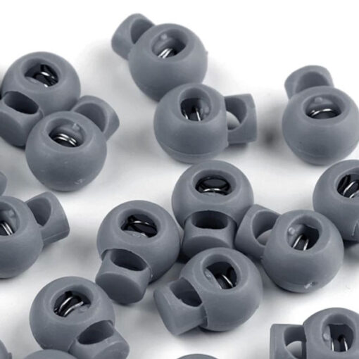 Kordelstopper rund - grau