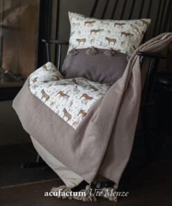 Baumwolle - "Eselliebe" - acufactum beige/braun