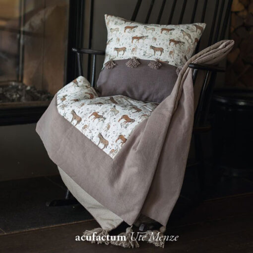 Baumwolle - "Eselliebe" - acufactum beige/braun
