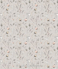 Baumwolle - "Fruchtstände" - acufactum beige/braun