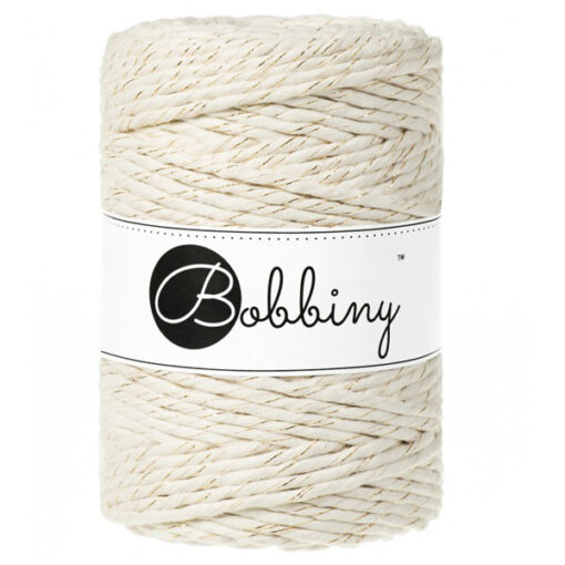 5 mm - Makramee Kordel von Bobbiny - golden natural