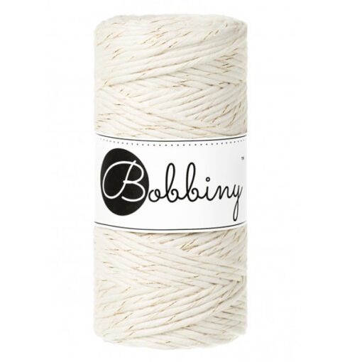 3 mm - Makramee Kordel von Bobbiny - golden natural