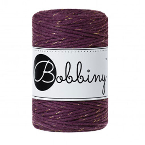 3 mm - Makramee Kordel von Bobbiny - golden blackberry