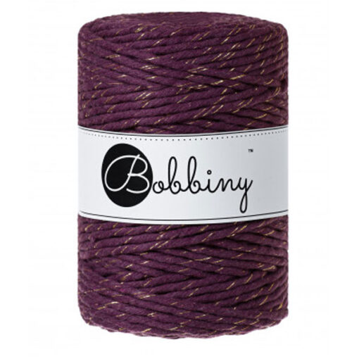 5 mm - Makramee Kordel von Bobbiny - golden blackberry