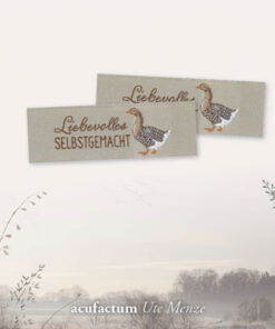 Webetikette "Liebevolles selbstgemacht" - acufactum