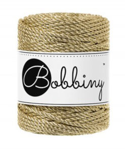 3 mm Makramee Schnur von Bobbiny - gold