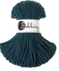 3 mm JUNIOR - Makramee Kordel / Schnur von Bobbiny - peacock blue