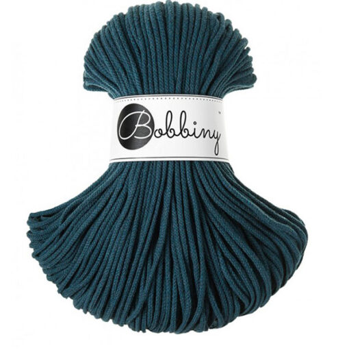 3 mm JUNIOR - Makramee Kordel / Schnur von Bobbiny - peacock blue