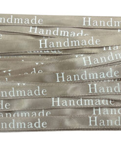 Satinband "handmade" 3m - beige