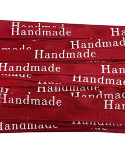 Satinband "handmade" 3m - weinrot
