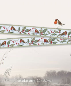 Webband Acufactum Rotkehlchen & Alex - natur / beige / rot