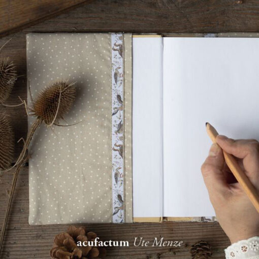Webband Acufactum Graugänse - natur / beige