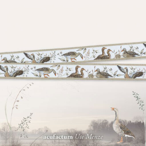 Webband Acufactum Graugänse - natur / beige