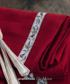 Webband Acufactum Rotkehlchen & Alex - natur / beige / rot
