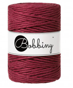 5 mm - Makramee Kordel von Bobbiny - wine red