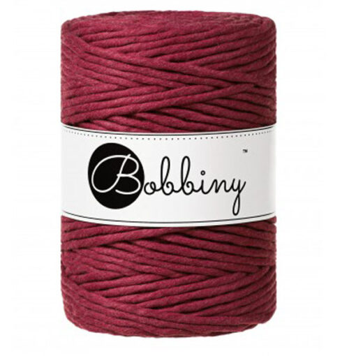 5 mm - Makramee Kordel von Bobbiny - wine red