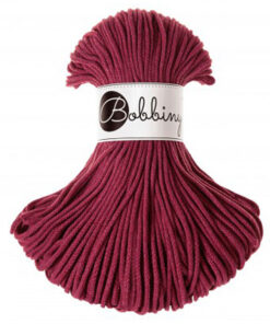 3 mm JUNIOR - Makramee Kordel / Schnur von Bobbiny - wine red
