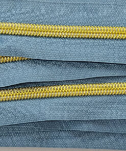 Reissverschluss 6.5 mm - blassblau / gold