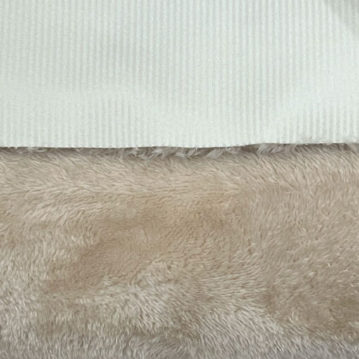 Doubleface Teddy / Cord - natur / wollweiss